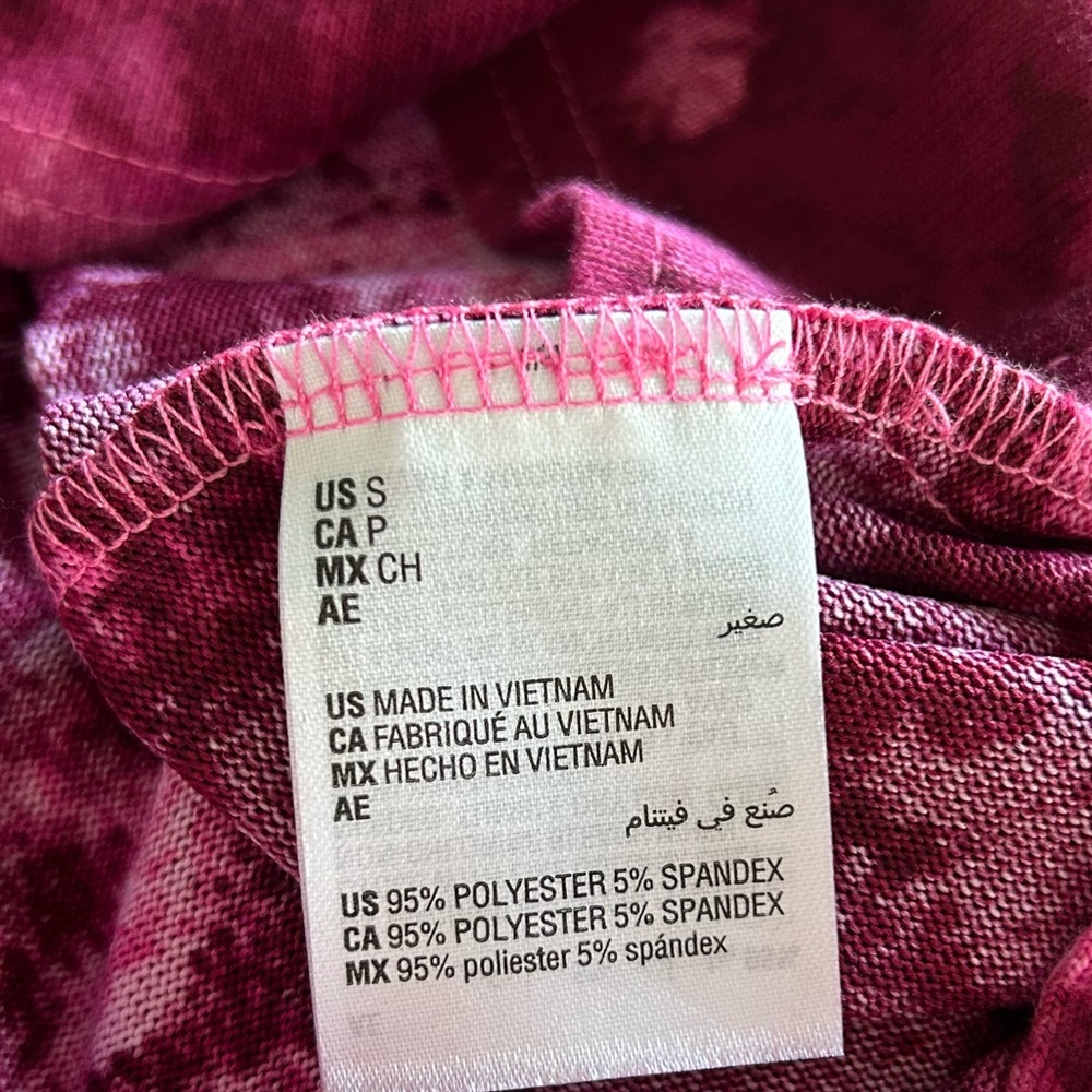 NWT Jenni Pink Camo Tie Dye Top Sleep Shirt Pajama Size S - Picture 7 of 11